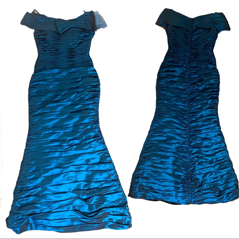 Vintage Jovani 80s Silk Taffeta Full length Dress
